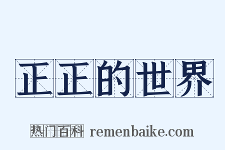 正正的世界是什么意思的图片